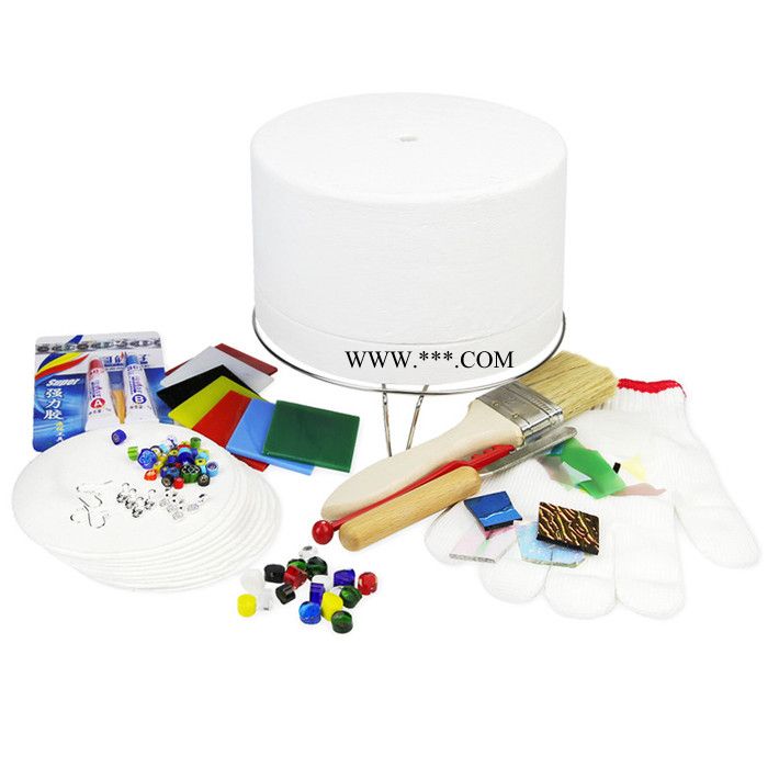 曼德1707021-15 DIY工具 热熔彩色玻璃制作手工饰品 高温微波热弯炉小窑炉套装图2