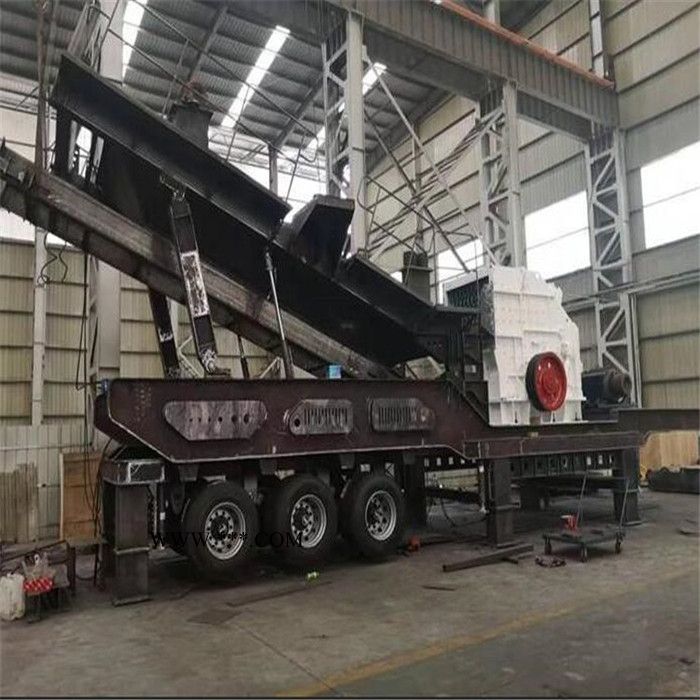 建筑垃圾破碎站 新型反击式破碎机 欧版反击破移动破碎站 移动站船架破碎车图2