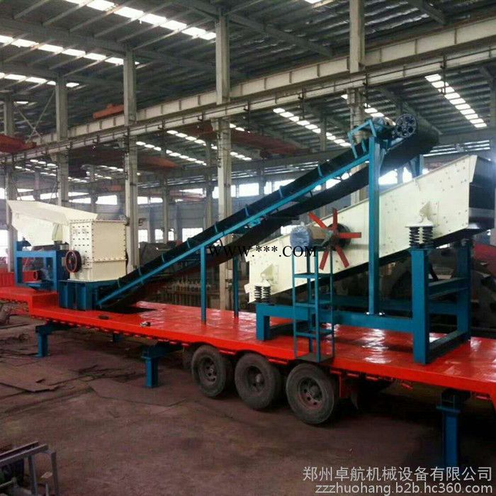 大型反击式移动破碎站 圆锥移动破碎站 多功能建筑垃圾移动破碎站图5