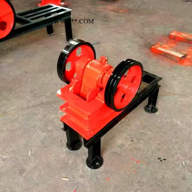 山东淄博矿山设备厂家供应PE-60X100实验室小型颚式破碎机PE-100X150化验室专用鄂式破碎机带护罩支架料斗图7