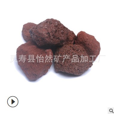 厂家供应火山石颗粒 高吸附玄武岩 人工湿地污水处理造景用火山岩图1
