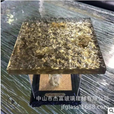 长期供应异形彩色热熔玻璃 艺术叠层玻璃浴室水纹热熔玻璃