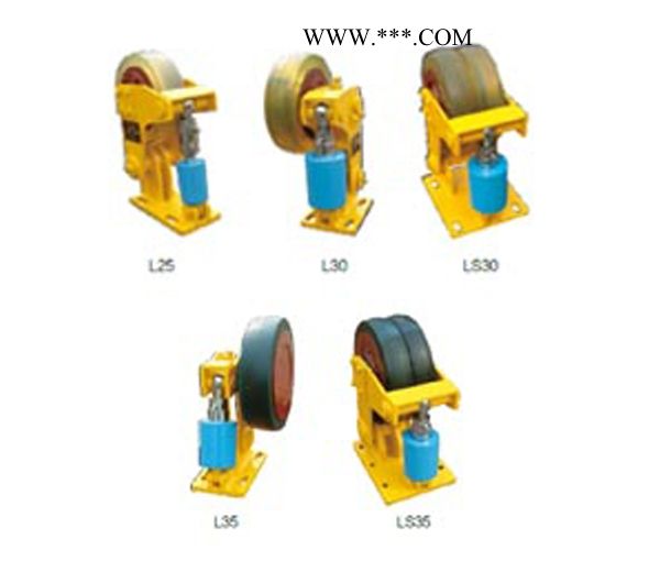 滚轮罐耳_单轮L25/L30/L35 用于立井提升容器 缓冲式滚轮罐耳