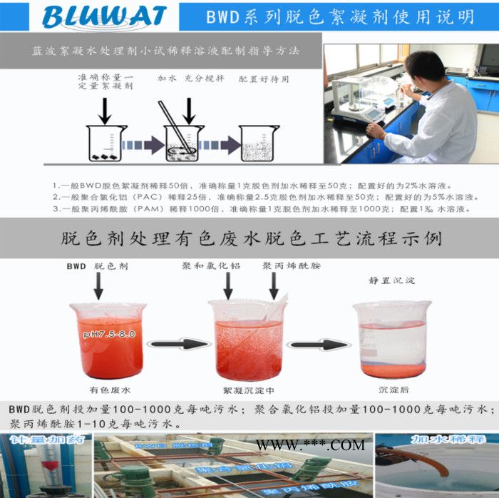 无锡蓝波牌BWD-03A版 高效脱色剂 印染废水脱色剂 焦化废水脱色剂 焦化废水脱氰剂  高效脱色剂 高效脱色剂图5