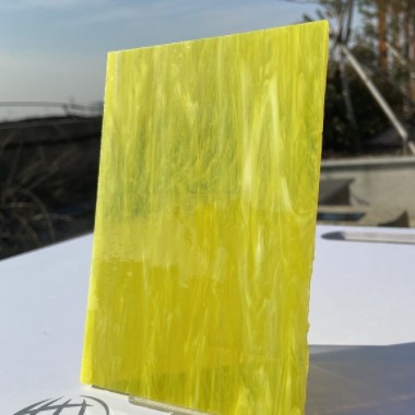 黄纹拉丝半透明蒂凡尼艺术装饰玻璃 彩色热熔玻璃【C166】
