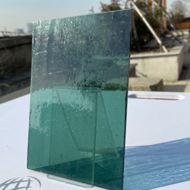 厂家现货供应 3mm湖绿色透明气泡热熔玻璃 【B4-11】