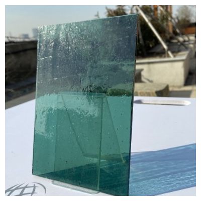 厂家现货供应 3mm湖绿色透明气泡热熔玻璃 【B4-11】
