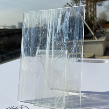 白色透明拉丝蒂凡尼艺术装饰玻璃 热熔彩色玻璃【C309】